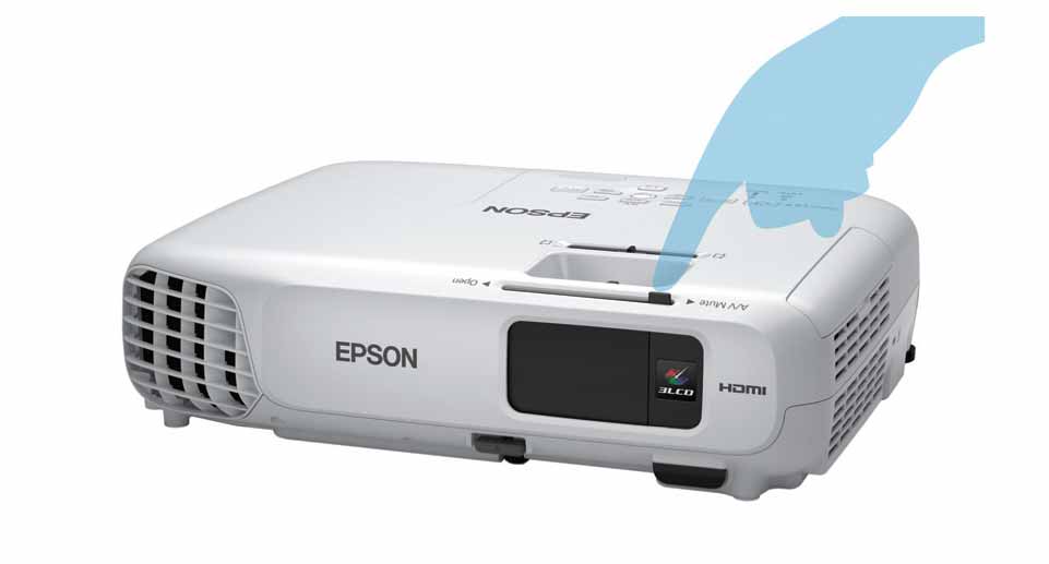 شاتر لنز برای قطع موقت صدا و تصویر در ویدئو پروژکتور اپسون مدل EPSON EB-X20